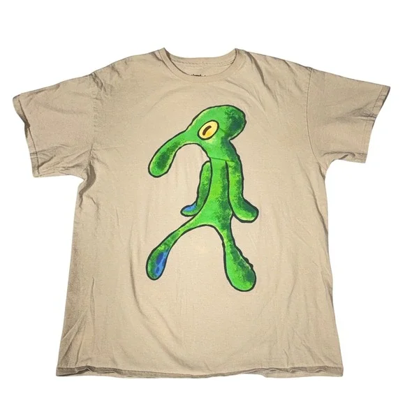 Nickelodeon Large Tan Squidward Bold and Brash Meme Tshirt - Picture 1 of 5